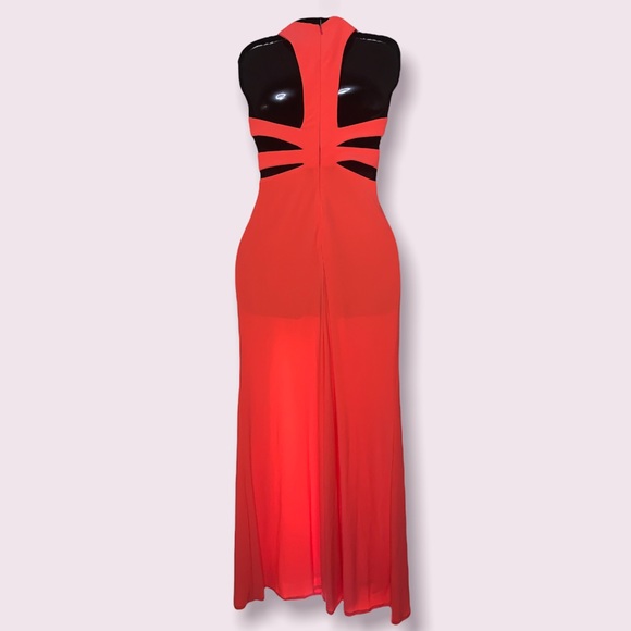 La Femme Coral Prom Dress Size 4 Petite - Picture 9 of 11